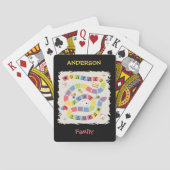 Retro Colorful Game Night Playing Cards Spielkarten (Rückseite)