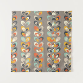 Retro Colorful Geometric Shapes – Modern Aesthetic Wandteppich