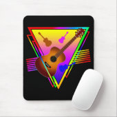 Retro Colorful Guitar Mousepad (Mit Mouse)