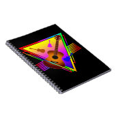 Retro Colorful Guitar Notizblock (Rechte Seite)