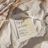 Retro Colorful Hand Drawn Summer Photo Wedding Einladung