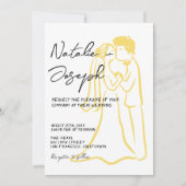 Retro Colorful Hand Written Summer QR Code Wedding Einladung (Vorderseite)
