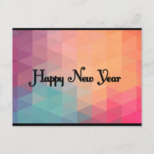Retro Colorful Mosaic - New Year’s Card Feiertagspostkarte