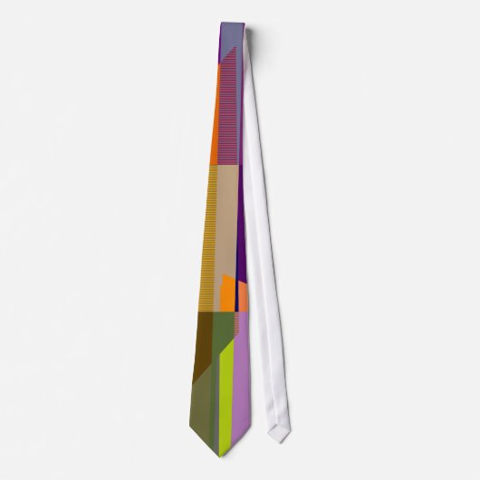 Retro Colorful Pop Art 2 Tie Krawatte (Vorderseite)