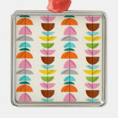 Retro Colorful Silbernes Ornament (Vorne)