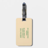 Retro Colorful  Squares Geometric Monogram Gepäckanhänger (Rückseite vertikal)