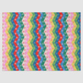 Retro Colorful zigzag Snowflake Pattern Seidenpapier (Vorderseite)