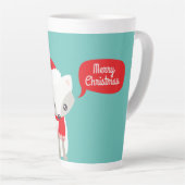 Retro Colors Christmas Fox Milchtasse (Rechte Ecke)