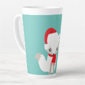 Retro Colors Christmas Fox Milchtasse (Linke Ecke)