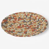 Retro colors dots pattern pappteller (Schrägansicht)