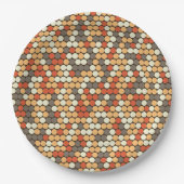 Retro colors dots pattern pappteller (Vorderseite)
