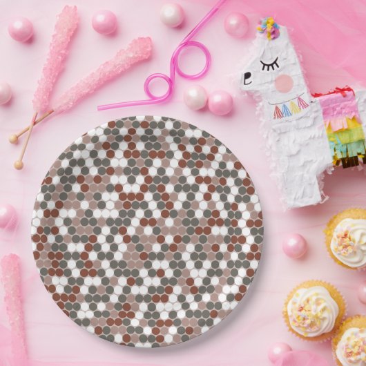 Retro colors dots pattern pappteller (Party)