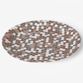 Retro colors dots pattern pappteller (Schrägansicht)