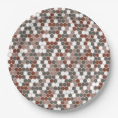 Retro colors dots pattern pappteller (Vorderseite)