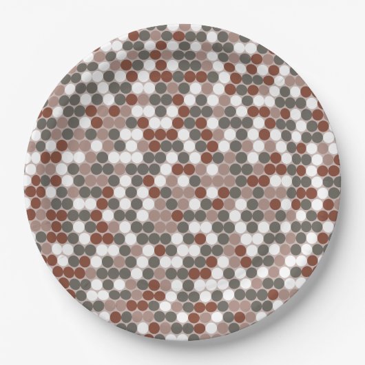 Retro colors dots pattern pappteller (Vorderseite)