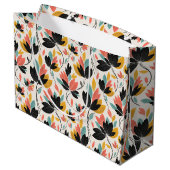 Retro Colors  Große Geschenktüte (Rückseite Schrägansicht)