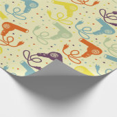 Retro Colors Haartrockner Entlüfter Gemustert Geschenkpapier (Ecke)