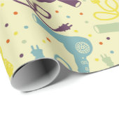 Retro Colors Haartrockner Entlüfter Gemustert Geschenkpapier (Rolleneckpunkt)