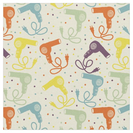 Retro Colors Haartrockner Entlüfter Gemustert Stoff (Nahaufnahme)