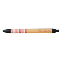 Retro Colors Orange Pink Gold Streifen Name