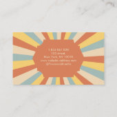 Retro Colors Skateboard Visitenkarte (Rückseite)