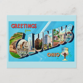 Retro Columbus Ohio Gruß Postkarte