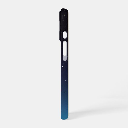 Retro Comet Trail iPhone 16 Hülle (Linke Seite)