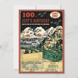 Retro-Comic-Anzeige-Einladung Einladung