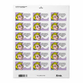 Retro Comic Book Address Labels Adressaufkleber (Vorne)