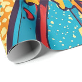 Retro-Comic-Book-Gelb-Explosion-Pop-Art Geschenkpapier (Rolleneckpunkt)