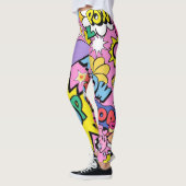 Retro-Comic-Book-Pop-Art-Collage Leggings (Links)