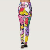 Retro-Comic-Book-Pop-Art-Collage Leggings (Rückseite)
