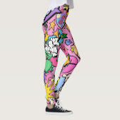 Retro-Comic-Book-Pop-Art-Collage Leggings (Rechts)