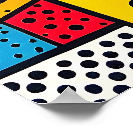 Retro Comic Book POW WOW - Moderner Abstrakter Pop Poster (Ecke)