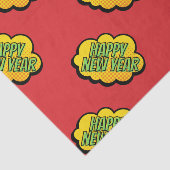 Retro Comic Book Style Happy New Year Seidenpapier (Ausschnitt)