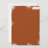 Retro Comic Book Style Pumpkin Fall Baby Dusche Einladung (Rückseite)