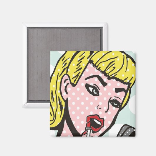 Retro Comic Book Süsse Magnet (Vorderseite/Rückseite)