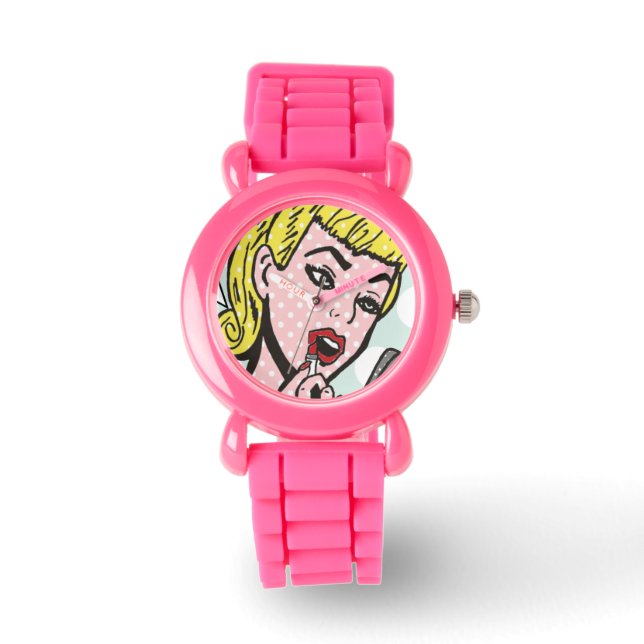 Retro Comic Book Süsse Watch Armbanduhr (Vorderseite)