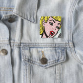 Retro Comic-Buch-Süsse-Knopf Button (Beispiel)