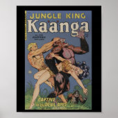 Retro Comic Buchabdeckung Jungle Ape Button Up Poster (Vorne)