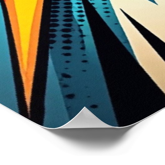 Retro Comic Buchstil "WHOOSH"! Pop Kunstexplosion Poster (Ecke)