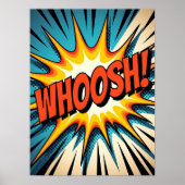 Retro Comic Buchstil "WHOOSH"! Pop Kunstexplosion Poster (Vorne)