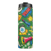 Retro Comic Burst Pop Art Thermosbecher (Vorderseite)