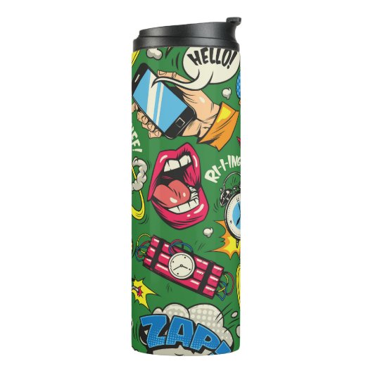 Retro Comic Burst Pop Art Thermosbecher (Nach links gedreht)