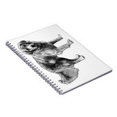 Retro Comic Dog Notebook Notizblock (Rechte Seite)