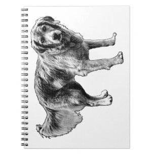 Retro Comic Dog Notebook Notizblock