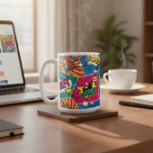 Retro-Comic-Explosion - lebendige Kunst des Pops Kaffeetasse