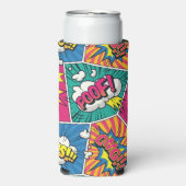 Retro-Comic-Explosion - lebendige Kunst des Pops Selters Dosenkühler (Seltzer Vorderseite)