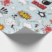 Retro-Comic-Explosion Pop-Art Geschenkpapier (Ecke)