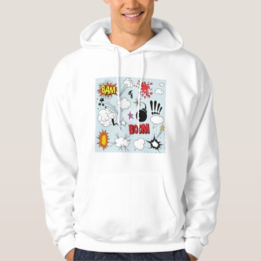 Retro Comic Explosion Pop Art Hoodie (Vorderseite)